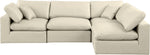 Comfy - 4 Piece Faux Leather Modular Armless Sectional