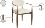 Riccio - Fabric Dining Arm Chair (Set of 2) - Walnut Frame