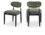 Riccio - Fabric Dining Side Chair (Set of 2) - Black And Gold Frame