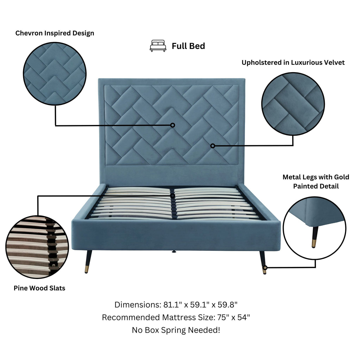 Manhattan Crosby - Upholstered Platform Bed