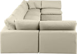 Comfy - 7 Piece Faux Leather Modular Armless Sectional