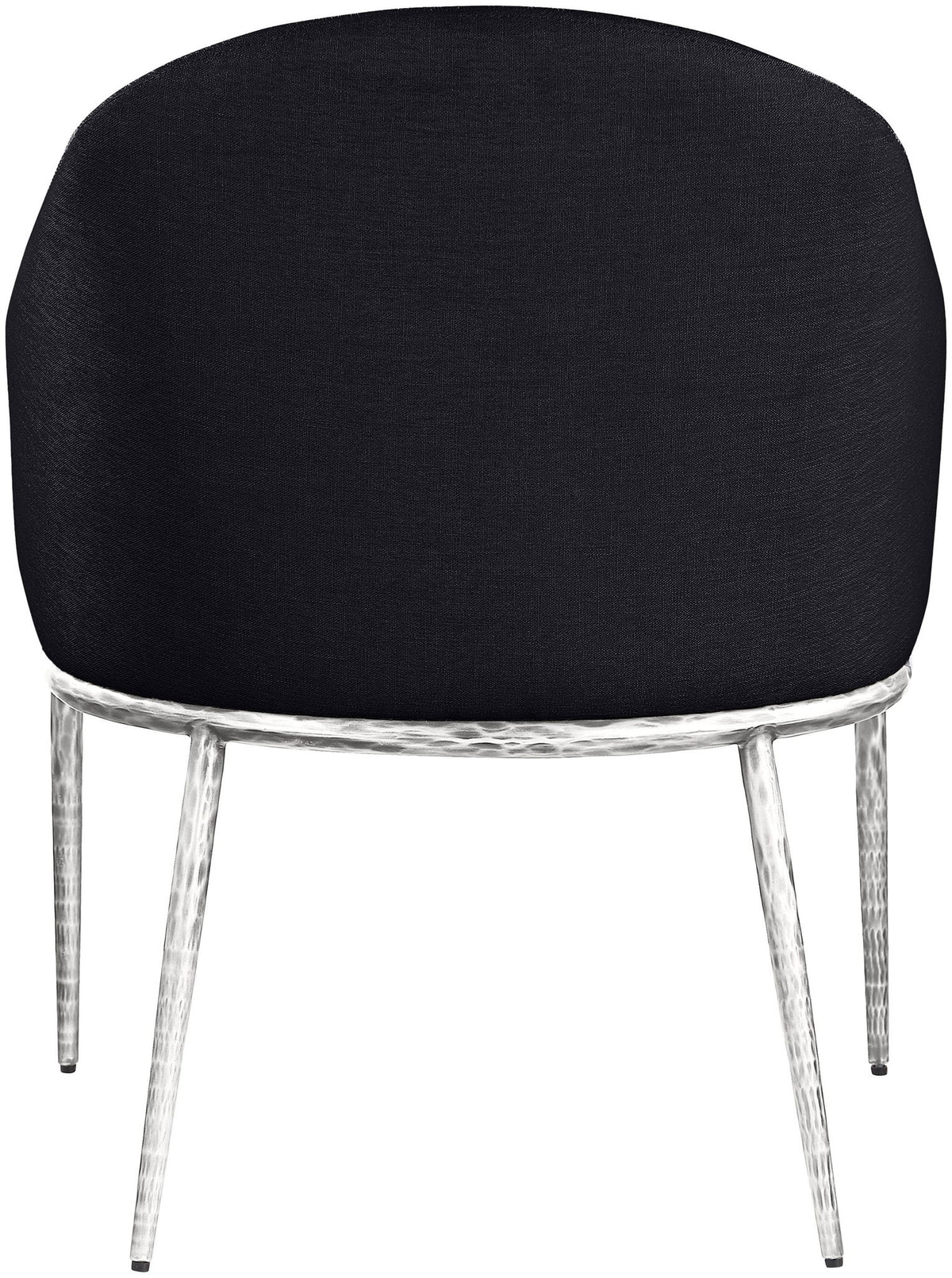 Ferro - Upholstered Dining Arm Chair With Brushed Silver Legs