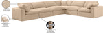 Comfy - 6 Piece Velvet Modular Corner Sectional