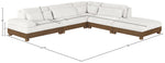 Turin - Chenille Fabric Upholstered Modular Sectional - Cream