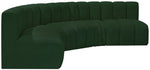 Arc - Boucle Fabric 5 Piece U-Shaped Modular Sofa