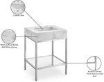 Marmo - Engineered Marble Bathroom Vanity With Chrome Base