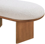 Wilshire - Bench With Brown Base - Cream