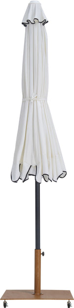 Amalfi - Aluminum Patio Umbrella - Light Brown Base / Black Pole