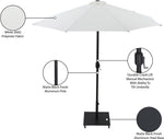 Fiji - Aluminum Patio Umbrella With Square Black Base