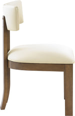 Lavrin - Vegan Leather Upholstered Dining Side Chair (Set of 2) - Walnut Base