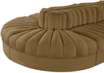 Rummi - Oval Velvet Performance Fabric Upholstered 8 Piece Modular Sectional