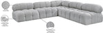 Ames - 5 Piece Fabric Modular Corner Sectional