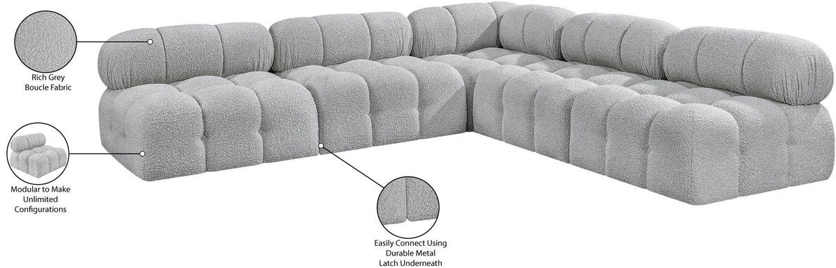 Ames - 5 Piece Fabric Modular Corner Sectional