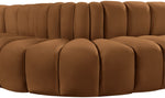 Arc - Velvet 5 Piece Modular Sofa - Saddle