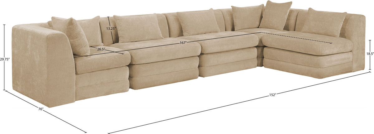 Stellar - 5 Piece Upholstered Modular Sectional