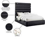 Adam - Chenille Fabric Bed With 70.5" Headboard