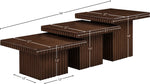 Spencer - Oak Veneer 3 Piece Coffee Tabl