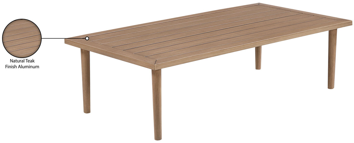 Laguna - Aluminum Outdoor Patio Coffee Table - Natural