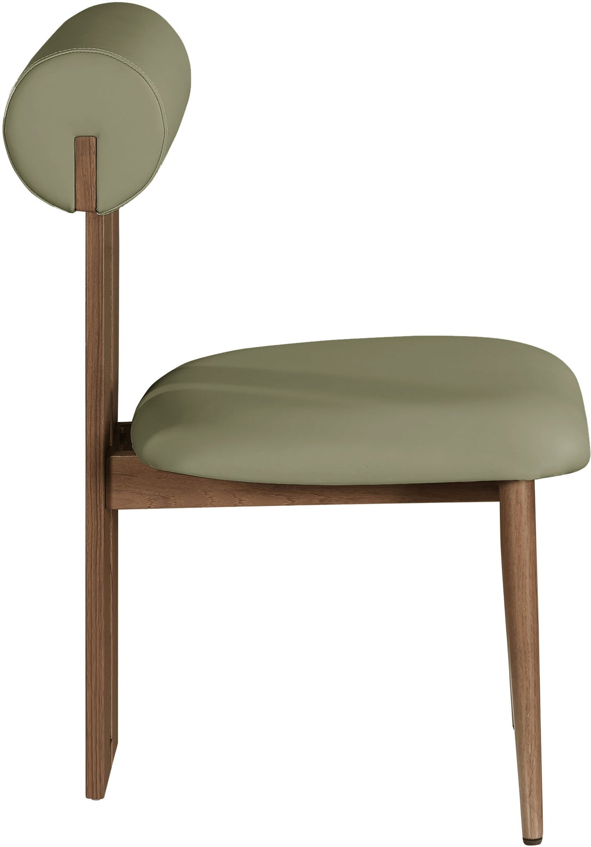 Dario - Faux Leather Dining Chair With Brown Frame (Set of 2)