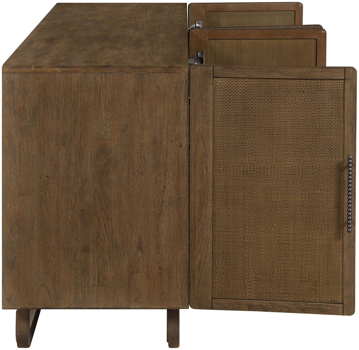 Sova - Solid Wood, Oak Veneer And Stainless Steel Sideboard/Buffet