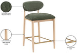 Riccio - Fabric Stool - Natural Frame