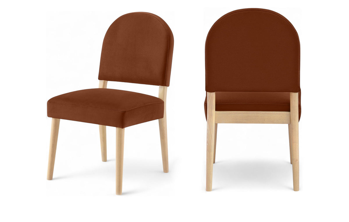 Varinelle - Velvet Dining Chair (Set of 2) - Natural Frame