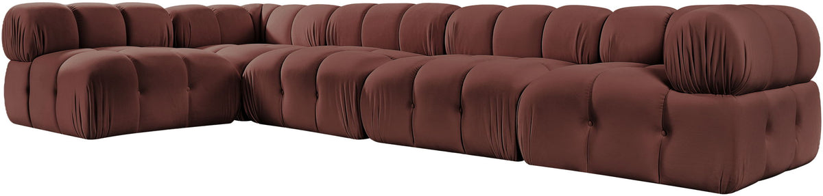 Orin - Velvet 5 Piece Modular Sectional
