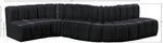 Arc - Velvet 6 Piece Curved Modular Sofa