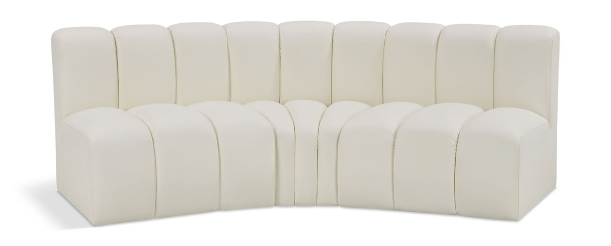 Arc - Faux Leather 3 Piece Modular Corner Sofa