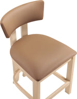 Lavrin - Vegan Leather Counter Stool (Set of 2) - Natural Base