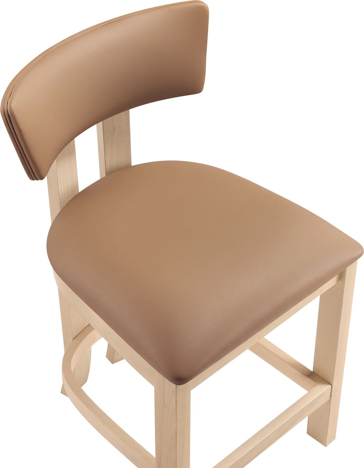 Lavrin - Vegan Leather Counter Stool (Set of 2) - Natural Base