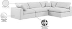 Comfy - 4 Piece Linen Fabric Modular Armless Sectional