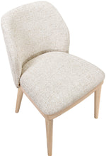 Valeo - Linen Textured Fabric Upholstered Dining Chair (Set of 2) - Painted Natural Base