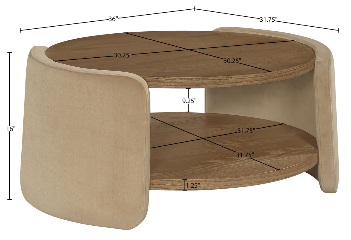 Wren - Velvet And Oak Veneer Coffee Table