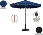 Amalfi - Patio Umbrella - Black Base / Light Brown Pole