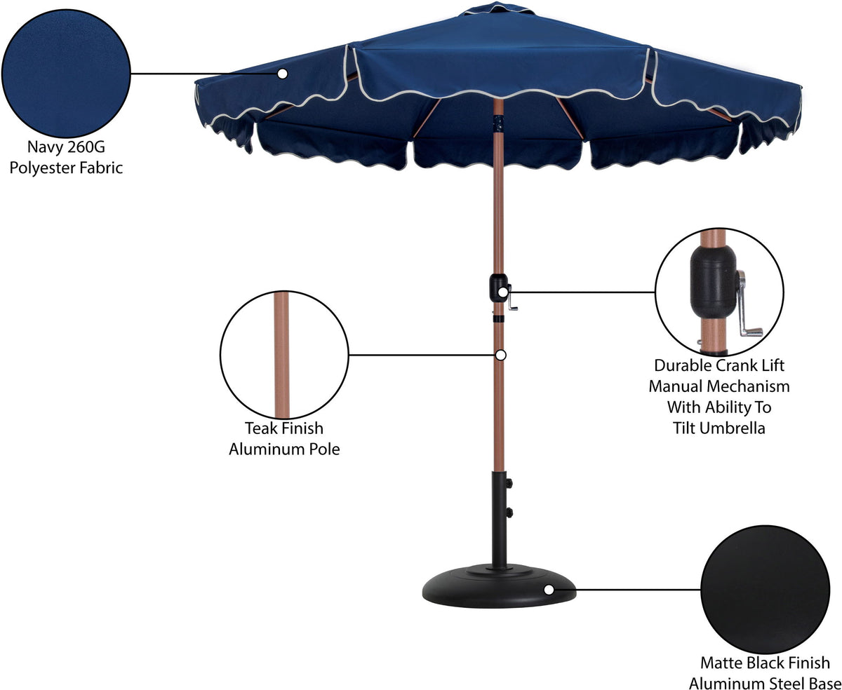 Amalfi - Patio Umbrella - Black Base / Light Brown Pole