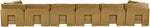 Hammond - Velvet Performance Fabric Upholstered 8 Piece U-Shaped Armless Sectional - Beige