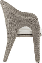 Seacrest - Olefin Water Resistant Fabric And Wicker Outdoor Patio Dining Chair