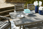 Visola - RECT Dining Table w/Umb OPT - Gray