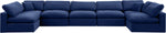 Comfy - 7 Piece Velvet Modular Armless Sectional