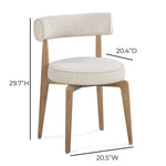 Nikita - Fabric Dining Chair - Cream