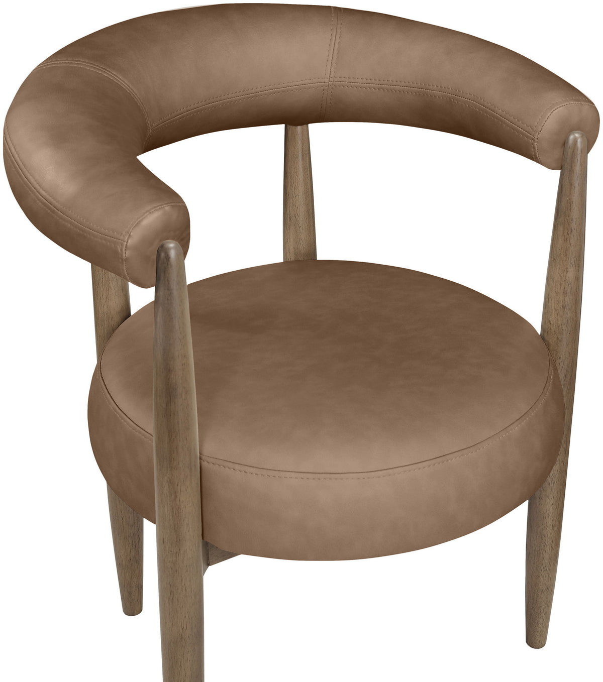 Sable - Vegan Leather Upholstered Dining Chair (Set of 2) - Brown Base