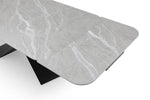 9422 - Ceramic & Metal Dining Table - Gray / Black