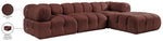 Orin - Velvet 4 Piece Modular Sectional With Chaise