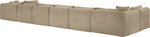 Shaggy - Fabric 8 Piece Modular U-Shaped Armless Sectional