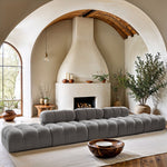 Ames - 5 Piece Boucle Upholstered Modular Sofa With 2 Armless Seats
