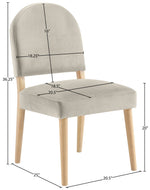 Varinelle - Velvet Dining Chair (Set of 2) - Natural Frame