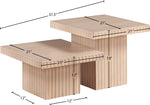 Spencer - Oak Veneer 2 Piece Coffee Table