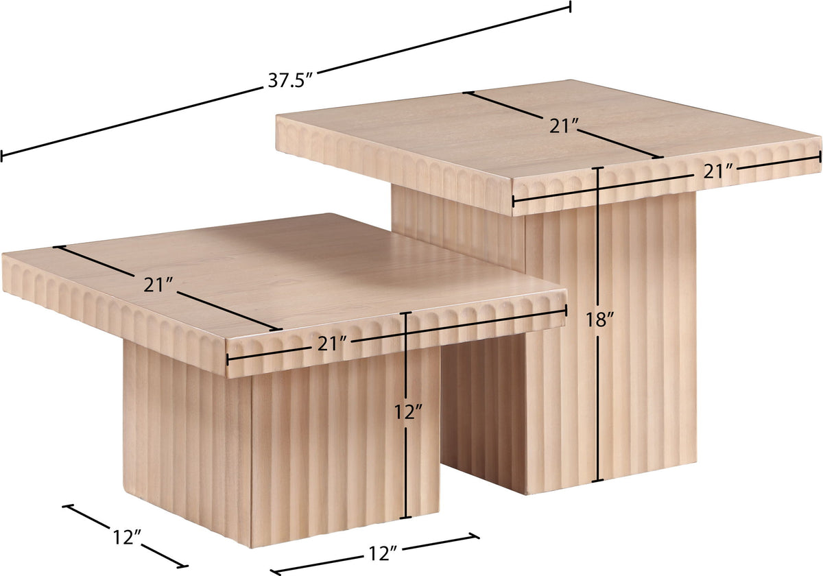 Spencer - Oak Veneer 2 Piece Coffee Table