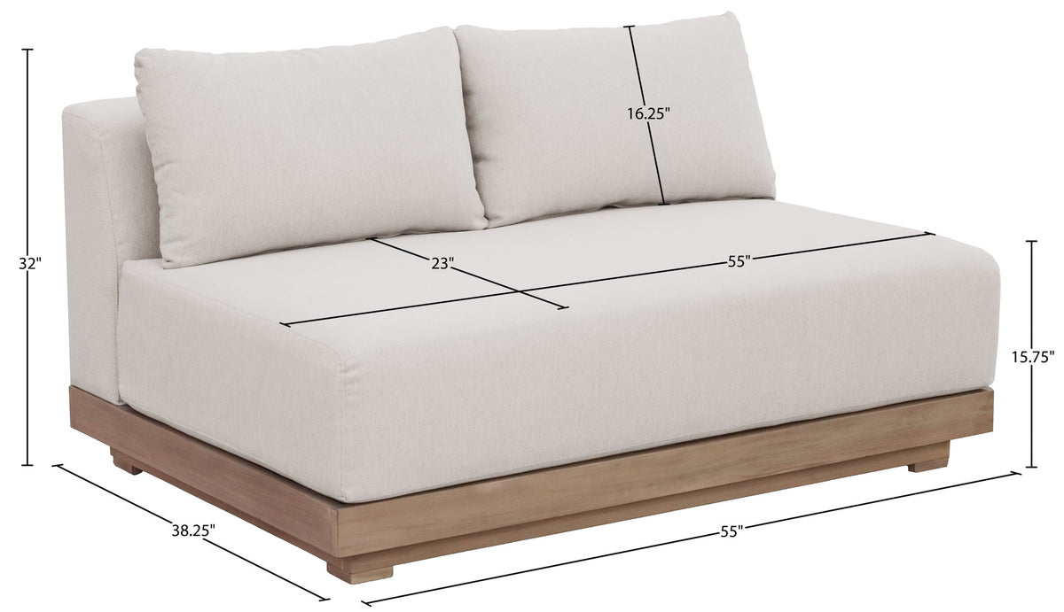 Solace - Olefin Performance Fabric Outdoor Patio Modular Loveseat